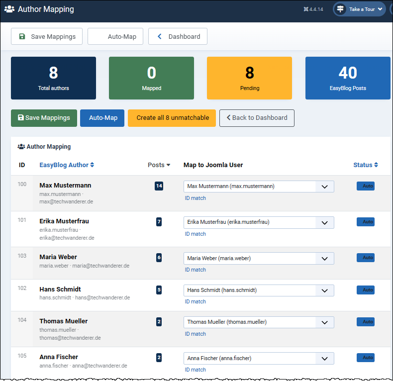 Authors - Assign to creators