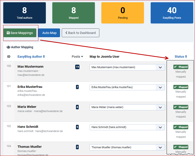Refer to the process on the right for all.